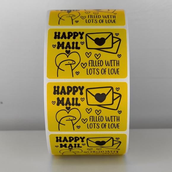Happy Mail Stickers Filled With Love | Mint Cute Packaging Labels Heart - Picture 10 of 11